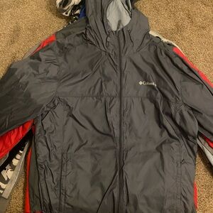 Columbia grey windbreaker